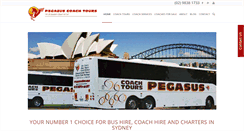 Desktop Screenshot of pegasuscoachtours.com.au